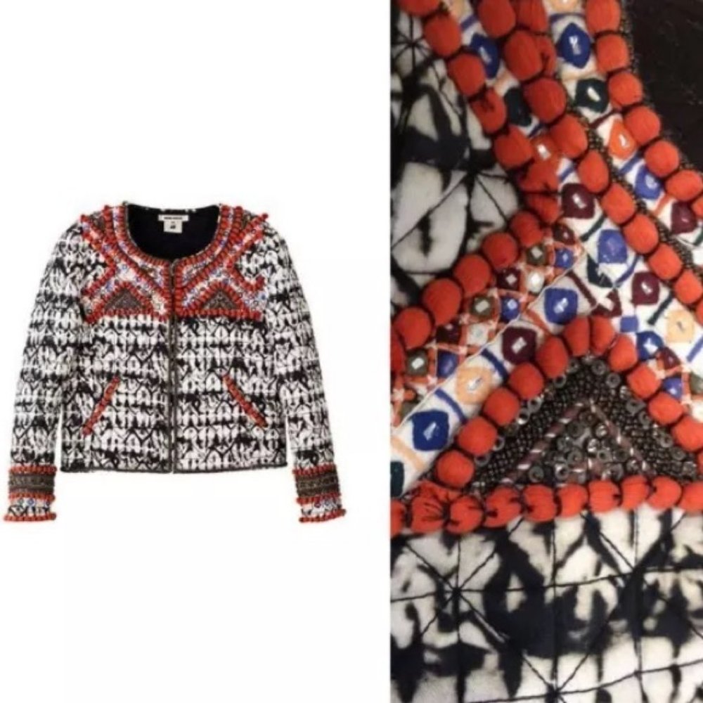 NWT Isabel Marant x H&M Beaded Jacket 34